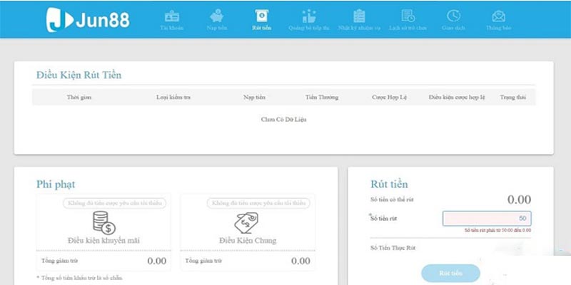 Những lợi thế khi rút tiền tại Jun88